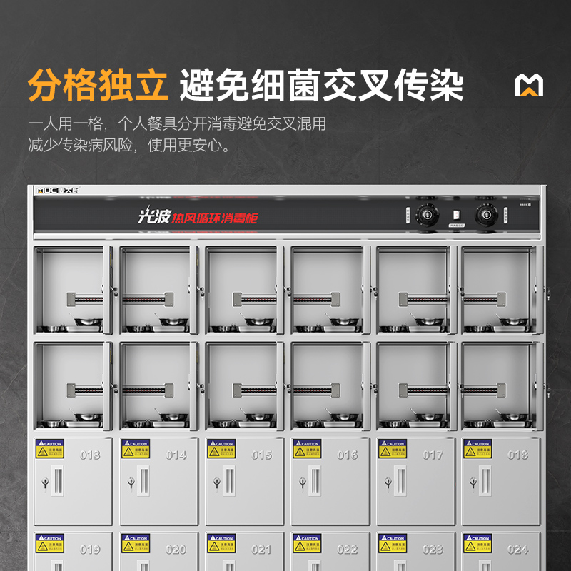 麥大廚標(biāo)準(zhǔn)款熱風(fēng)循環(huán)30室高溫消毒柜RTP-30(光波+熱風(fēng))